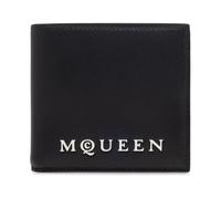 Leather wallet with printed logo, male, Alexander McQueen, Wallets & Cardholders, Black, ONE SIZE, Accessories ONE SIZE