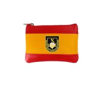 Leather Wallet with Spanish Flag and Emblem of the UEI Guardia Civil, Red and Yellow