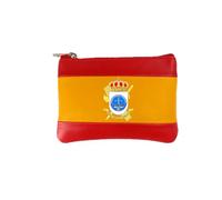 Leather Wallet with Spanish Flag, Design UCO Civil Guard, Red and Yellow