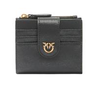 Leather Wallet with Zip and Button Fastening - female - PINKO - Wallets & Cardholders - Black - ONE SIZE - Accessories ONE SIZE