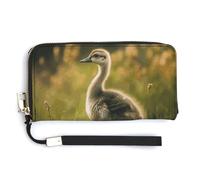 Leather Wallets Waterproof Zip Around Clutch Bag Little Duck in The Field Credit Card Holder Clutch Purse for Women Ladies, style, 20.0*10.5cm