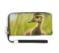 Leather Wallets Waterproof Zip Around Clutch Bag Little Duck in The Grass Credit Card Holder Clutch Purse for Women Ladies, style, 20.0*10.5cm