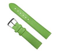 Leather Watch Band 10mm/12mm/14mm/16mm/18mm/20mm/22mm/24mm Mens Ladies Adjustable Watch Strap, Green, 12mm