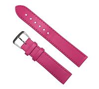 Leather Watch Band 10mm/12mm/14mm/16mm/18mm/20mm/22mm/24mm Mens Ladies Adjustable Watch Strap, Rose Red, 10mm