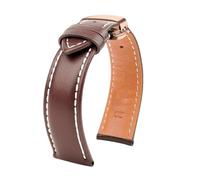 Leather Watch Band 20mm 21mm 22mm 24mm Compatible With Breitling Longines Tissot IWC Straps Black Brown Blue Cowhide Men's Bracelet