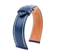 Leather Watch Band 20mm 21mm 22mm 24mm Compatible With Breitling Longines Tissot IWC Straps Black Brown Blue Cowhide Men's Bracelet