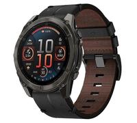 Leather Watch Band For Garmin Fenix 8 Amoled 47mm Black