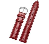Leather Watch Band Smart Watch Replacement Straps(1 dark red,20mm)