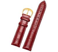 Leather Watch Band Smart Watch Replacement Straps(2 dark red,20mm)