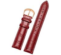 Leather Watch Band Smart Watch Replacement Straps(3 dark red,12mm)