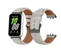 Leather Watch Bands Compatible with Samsung Galaxy Fit 3 Soft Leather Strap Women Men Replacement Bands for Samsung Galaxy Fit 3 (SM-R390), grey, Galaxy Fit 3, Modern