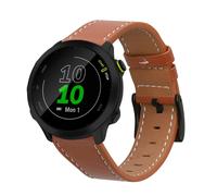 kwmobile Real Leather Watch Strap Compatible with Garmin Forerunner 55 - Fitness Tracker Replacement Sports Wristband with Clasp
