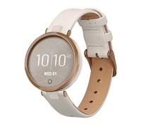 kwmobile Leather Strap for Garmin Lily Sport Watch Strap - Fitness Tracker Replacement Watch Band - Sports Wristband with Clasp - White