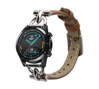 kwmobile Real Leather Watch Strap Compatible with Huawei Watch GT/GT2 (46mm) - Fitness Tracker Replacement Sports Wristband with Clasp