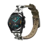 kwmobile Real Leather Watch Strap Compatible with Huawei Watch GT/GT2 (46mm) - Fitness Tracker Replacement Sports Wristband with Clasp