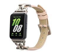kwmobile Leather Strap for Samsung Galaxy Fit 3 Watch Strap - Fitness Tracker Replacement Watch Band - Sports Wristband with Clasp - Dusty Pink