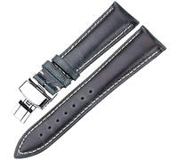 Leather Watch Strap Genuine Leather Watchband Women Men Band Strap 18mm 20mm 22mm 24mm With Steel Butterfly Buckle