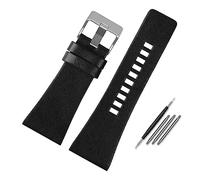 Leather Watch Straps,Leather Replacement Watch Band,Genuine Leather Watchband Compatible With Diesel DZ7396DZ1206 DZ1399 DZ1405 Watch Band Litchi Grain 22 24 26 27 28 30 32 34mm Strap Bracelet(Falt bl