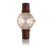 Leather watch woman Isabella Ford Sophia Marron 32 mm