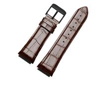 Leather Watchband 22mm Silicone Watch Bracelet Compatible With GUESS W0040G3 W0040G5 W0247G3 Blue Wrist Band Men's Watch Strap (Brown rose gold)