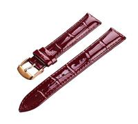 Leather Watchband For Men Women Watch Accessories(Red,19mm)