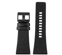 Leather Watchbands 26-32mm Leather Watch Strap Replacement Bracelet, L Black Black, 30mm