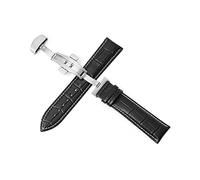 Leather Watchbands Universal Watch Buckle Band Steel Buckle Strap Watch(D,21mm)