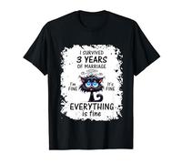 Leather Wedding I Survived 3 Years Of Marriage T-Shirt