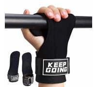 Leather Weight Lifting Gloves Wrist Straps for Weightlifting, Lifting Straps Cobra Grips Deadlift Straps Weight Lifting Straps, Gym Straps Gym Gloves for Men Weight Grips for Women (Black)