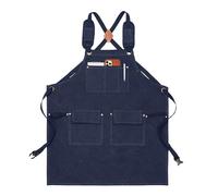 Leather Welding Apron - Adjustable Canvas Apron | Waterproof Kitchen Baking Chef Aprons, Water Resistant Workshop Aprons With Pocket Cross Back Straps | For Kitchen Cooking Grilling Mother's Day