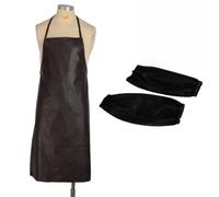 Leather Welding Apron with Sleeves Heavy Duty Fireproof Protection for Blacksmiths Woodworkers 38 Inch