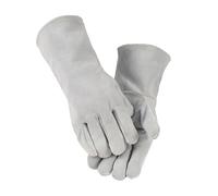 Leather Welding Gloves Long Sleeve Breathable Thick Gloves Hand Protections From Welder Cutting Flame Resistant Unisex Protective