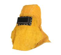 Leather Welding Helmet with Advanced Ventilation Heat Withstanding Welder Cover for Safe and Metal Processing
