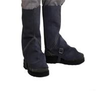 Leather Welding Spats for and Plasma Welding Made from Flame Resistant Cowhide to Guard Lower Legs Shoes and Pants from Thermal Hazards and Splatter (Dark blue)
