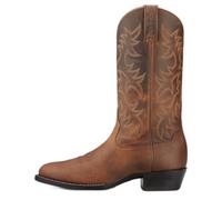 ARIAT Men's Heritage R Toe Western Boot, Distressed Brown, 9.5 UK