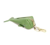 Leather Whale Coin Purse with Keychain and Zipper for Women Small Keychain Zippers Change Wallet Small Minis Pouches Coin Purse, Fruit Green, Mass Beauty
