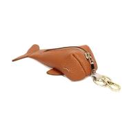 Leather Whale Coin Purse with Keychain and Zipper for Women Small Keychain Zippers Change Wallet Small Minis Pouches Coin Purse, Earthy Yellow, Mass Beauty