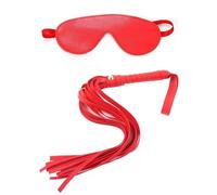 Leather Whip Bondage Plush Erotic Handcuffs BDSM Slave Gag Exotic Accessories Anal Plug Sex Toys for Women Role Play Adult Games Red 2PCS One Size