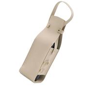 Leather Wine Bag | PU Leather Carrying Case for Single Bottle - Reusable Wine Carrier with Handle, Travel Wine Bag, Liquor Bottle Carrier for Standard 750ml Bottle