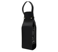 Leather Wine Bag, Wine Bag,Wine Carrier Bags for Single Bottle | Bottle Holder with Handle, Liquor Bottle Holder, Carrying Case, Travel Bag for V Bottle, Black, Fare riferimento alla descrizione