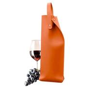 Leather Wine Bag | Wine Carrier Tote | Single Bottle Wine Tote Carrier Leather Champagne Bag with Handles for Wine Tasting Wedding