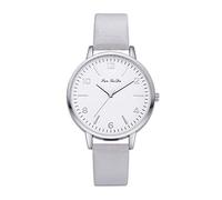 Leather With Strap Quartz Fashion Gift Watch Watch Minimalist Women's Dial Sleek Women's Watch Nice Watch (Grey, One Size)