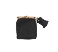 Leather Women Small Cosmetic Bag Makeup Pouch Lipstick Organizer Case Lady Travel Keys Box Coin Purse(1 Black)