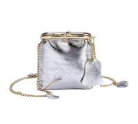 Leather Women Small Cosmetic Bag Makeup Pouch Lipstick Organizer Case Lady Travel Keys Box Coin Purse(3 Silver)