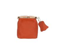 Leather Women Small Cosmetic Bag Makeup Pouch Lipstick Organizer Case Lady Travel Keys Box Coin Purse(1 Orange)