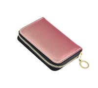 Leather Womens Wallet Cute Card Holder Wallets RFID Blocking Zip Around Travel Wallet with Zipper Red Gradient