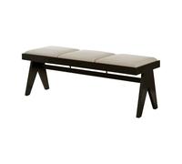 Leather & Wood Bed End BenchUpholstered Dining Stool for Bedroom Cloakroom & EntrywayStylish Shoe Changing Bench for Moms & Families SpaceSaving Design