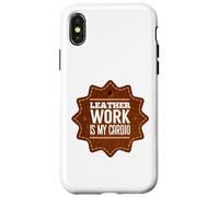 Leather work is my cardio Case for iPhone X/XS