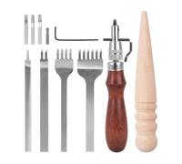 Leather Work Tool Leather Craft Tool Set Leather Edges Polish Leather Groover for Leather Hand Stitching Sewing