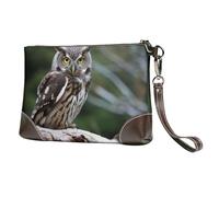 Leather Wristlet Clutch Purse For Women Ladies Cell Phone Pouch Bag Clutch Wallet Wild Owl Birds Zipper Handbags Purse Gifts For Women